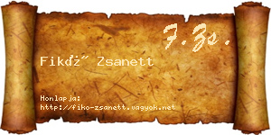 Fikó Zsanett névjegykártya