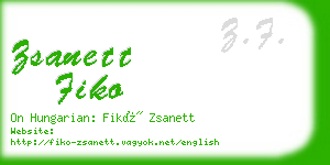 zsanett fiko business card